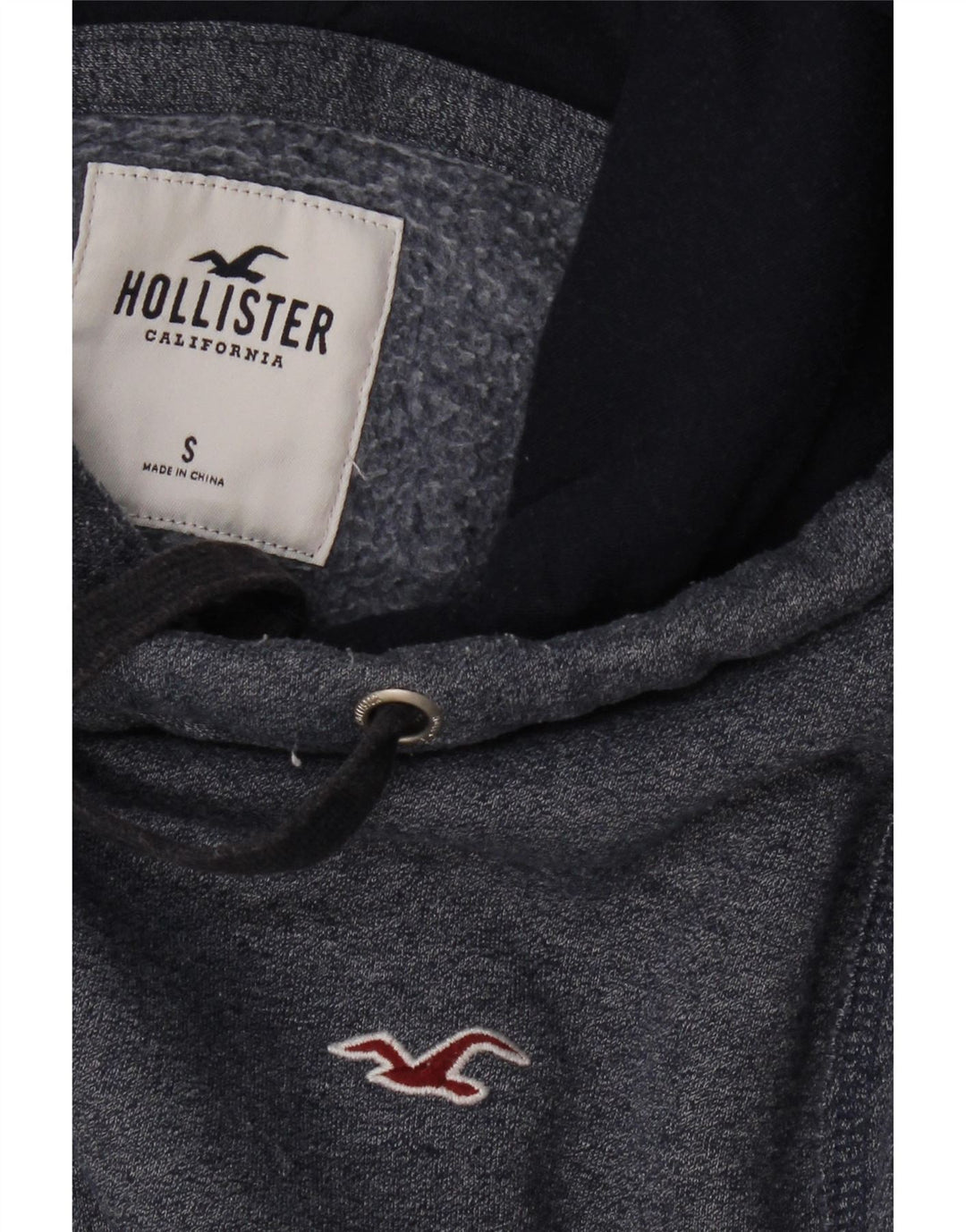 HOLLISTER Мужской джемпер с капюшоном, маленький, темно-синий