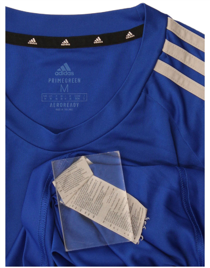 Adidas Мужская футболка Aeroready Верх среднего синего цвета из полиэстера