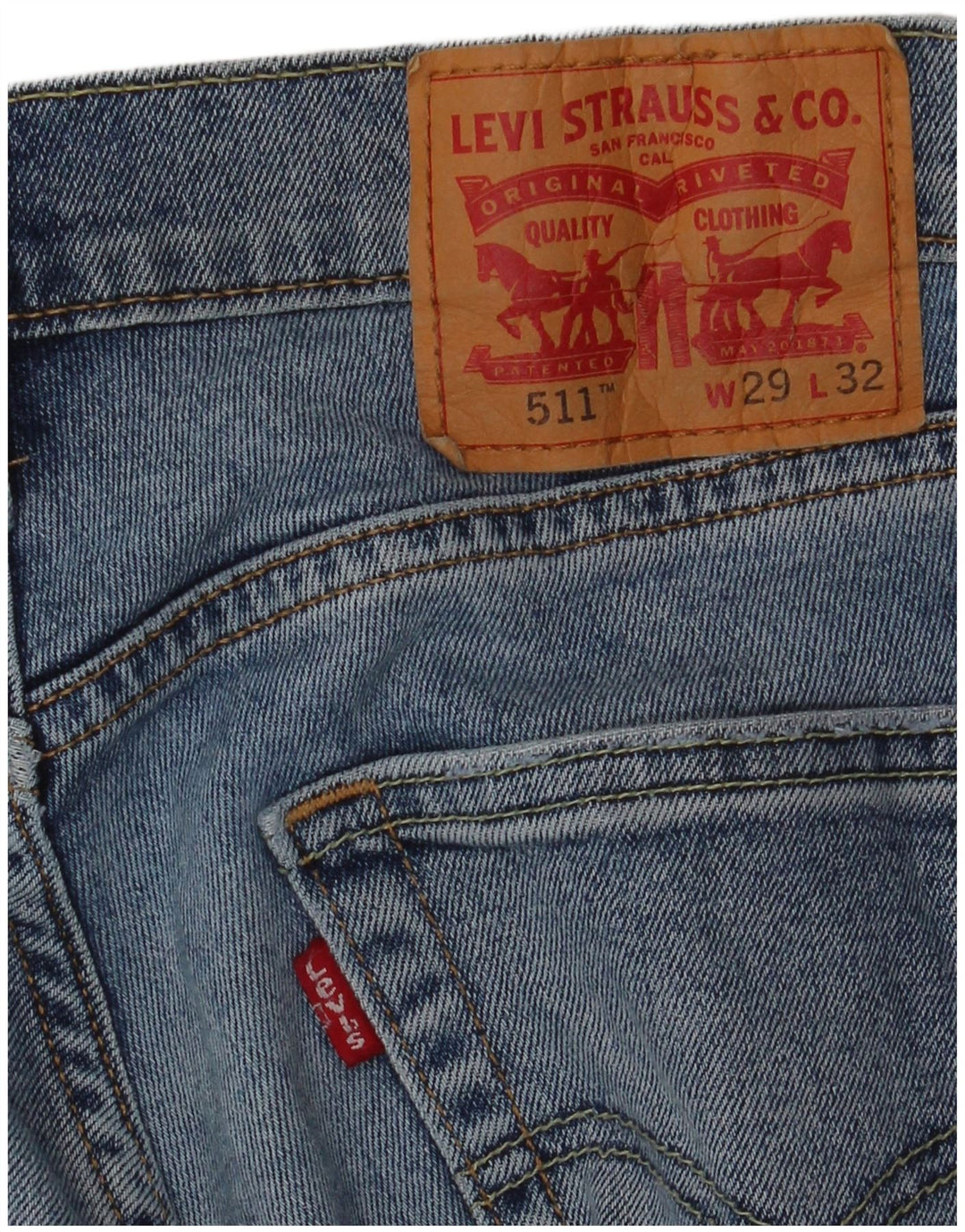 Мужские джинсы LEVI'S 511 Slim W29 L32 Синие