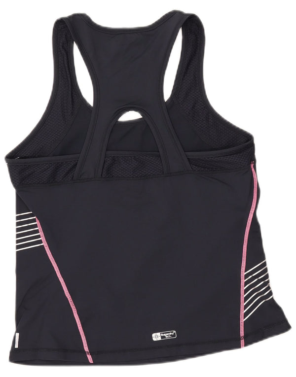 SUPERDRY Женский жилет с рисунком UK 18 XL, черный нейлон