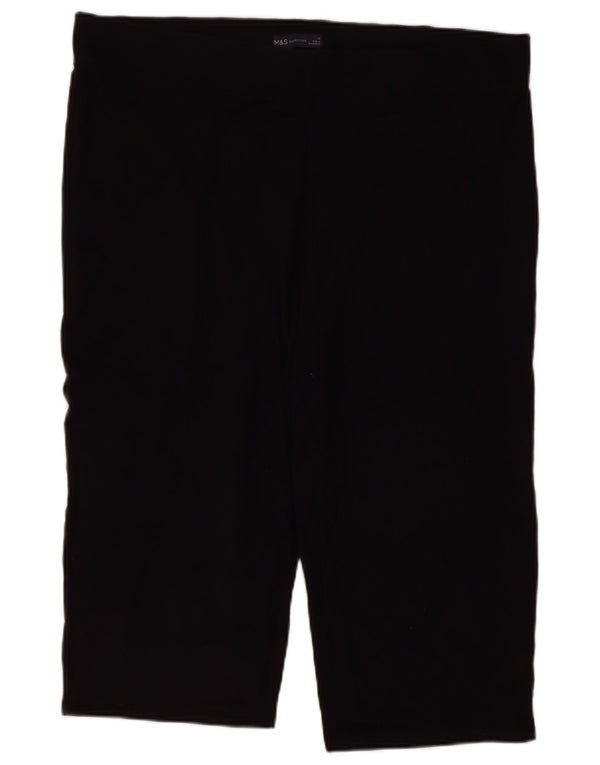 Женские спортивные шорты-бермуды Marks & Spencer UK 22 2XL, черные, хлопковые