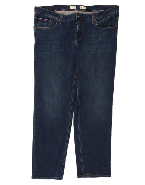 TOMMY HILFIGER Mens Madison Fit Straight Jeans W42 L32  Navy Blue
