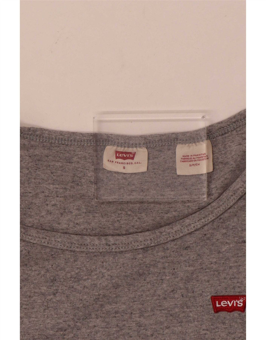 Женская футболка Levi's Top UK 8, маленькая серая в крапинку