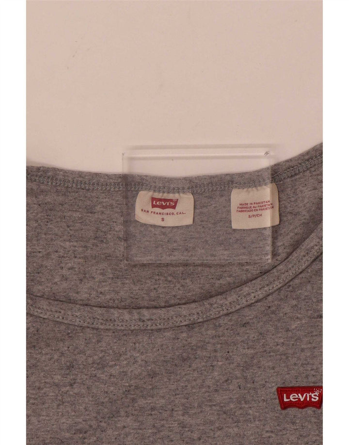 Женская футболка Levi's Top UK 8, маленькая серая в крапинку