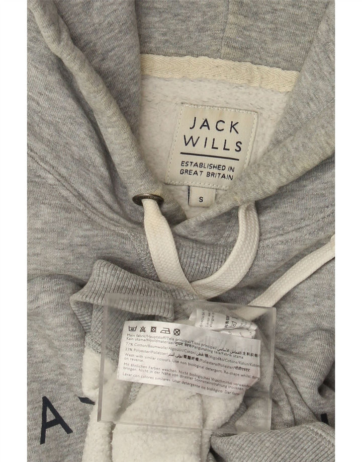 Мужской джемпер с капюшоном Jack Wills, маленький серый, хлопковый