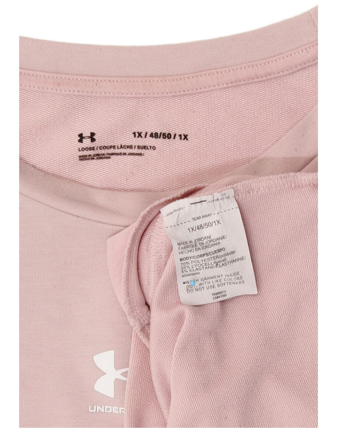 Женский джемпер оверсайз с рисунком Under Armour, Великобритания, 18 XL, розовый