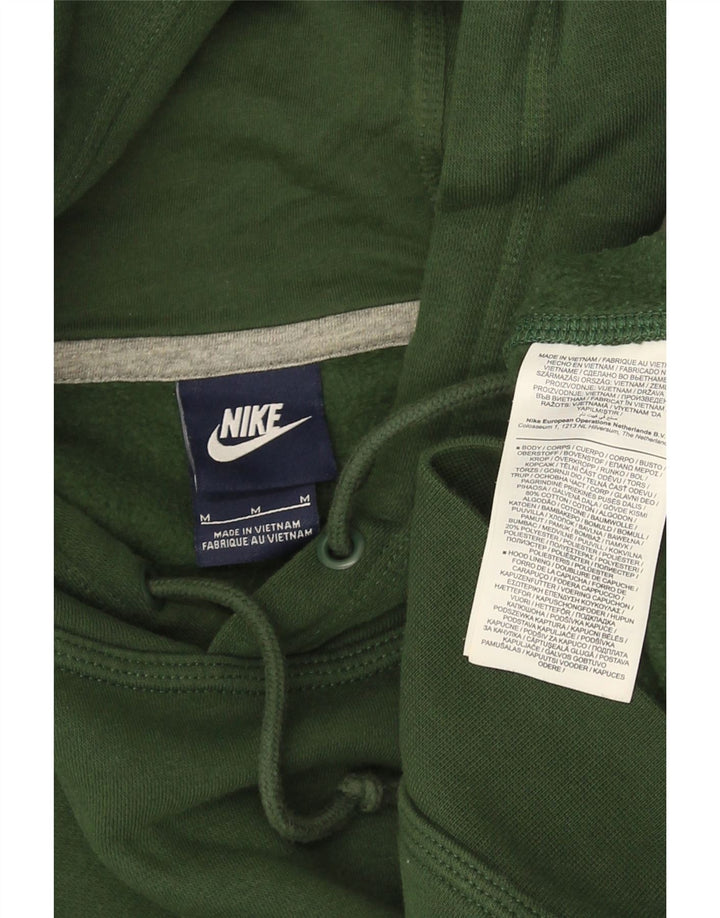 Мужской джемпер с капюшоном Nike среднего зеленого цвета, хлопок