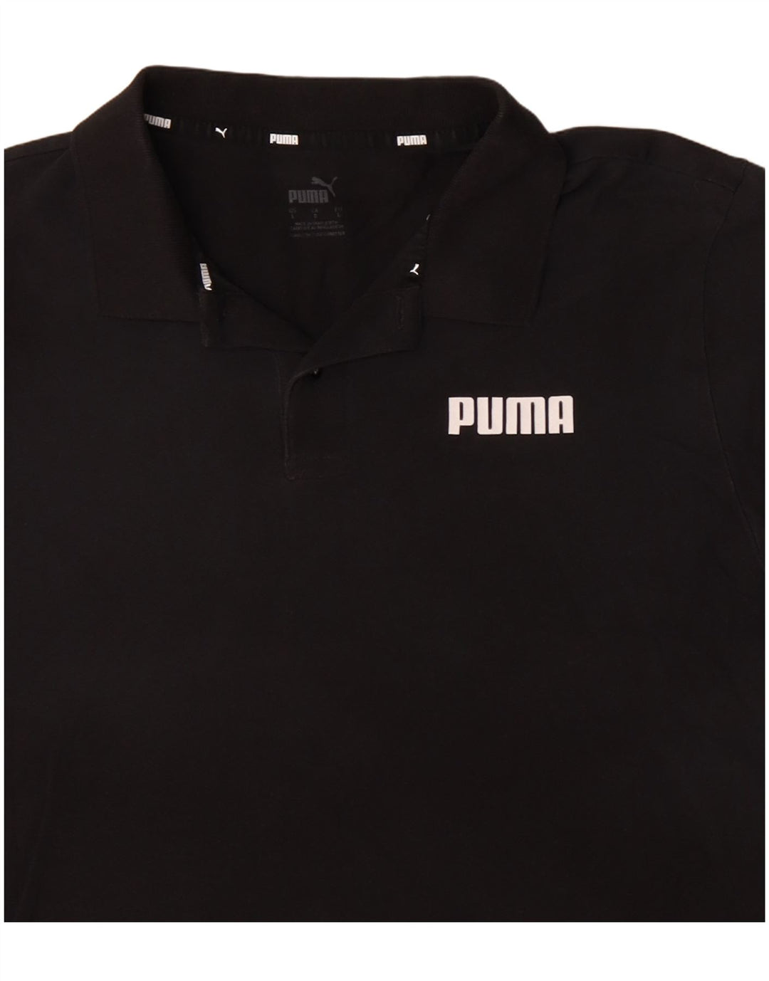 Мужская рубашка-поло PUMA, большая черная, хлопок
