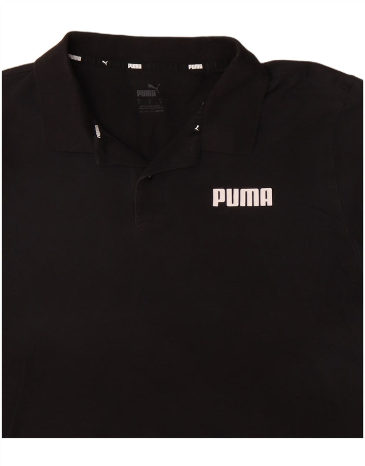 Мужская рубашка-поло PUMA, большая черная, хлопок