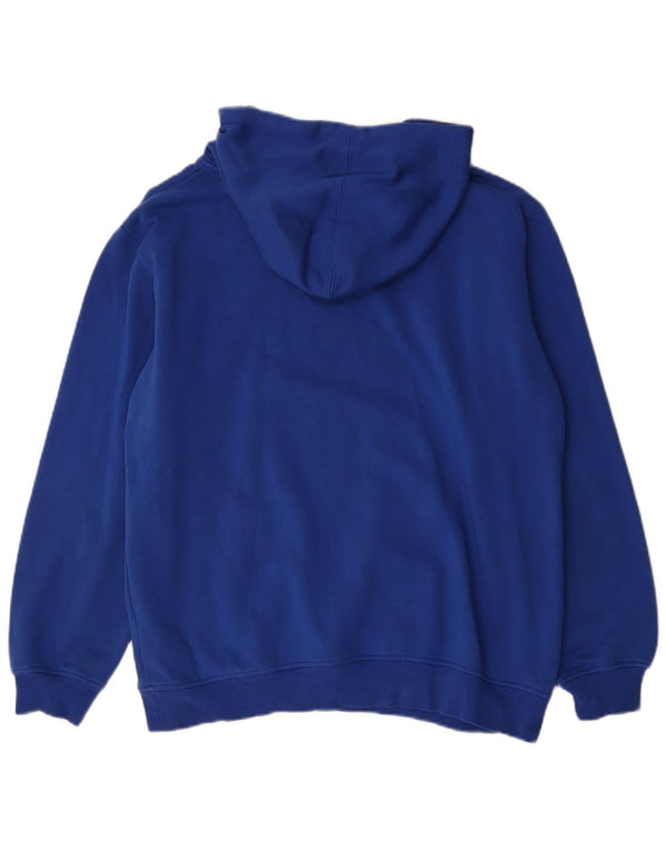 Мужской джемпер с капюшоном Adidas с рисунком, средний синий, хлопок