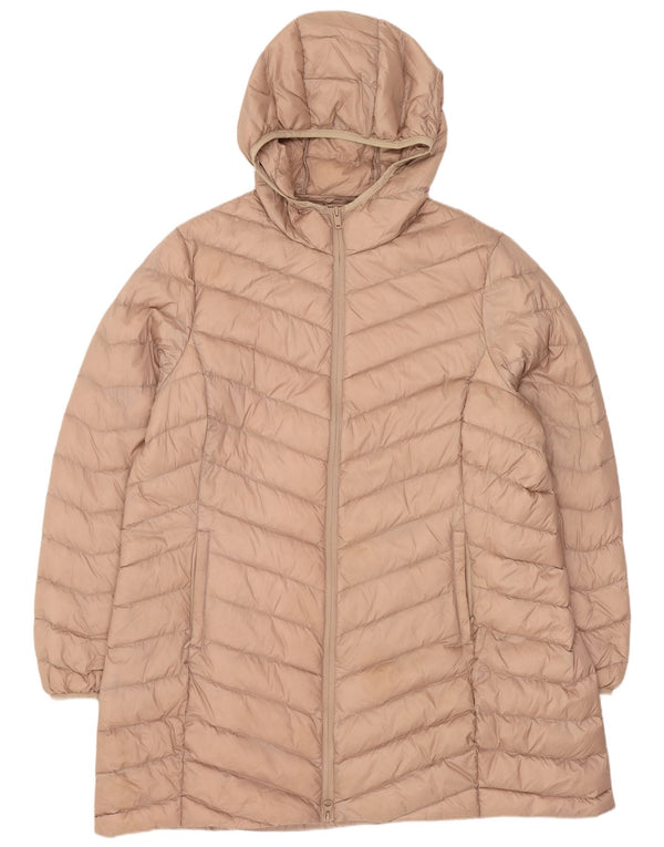 Женское пуховое пальто с капюшоном Marks & Spencer UK 18 XL Бежевый полиамид