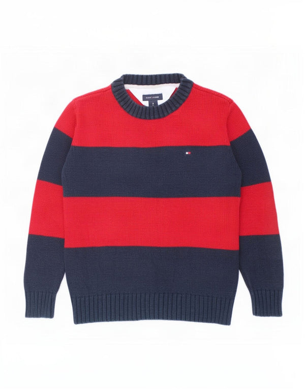Джемпер с круглым вырезом Tommy Hilfiger для мальчиков, 3–4 года, хлопок в красную полоску