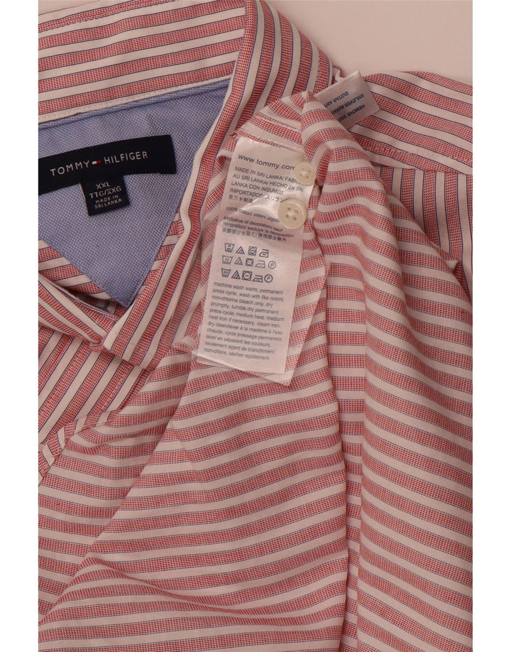 Мужская рубашка Tommy Hilfiger 2XL из хлопка в красную полоску