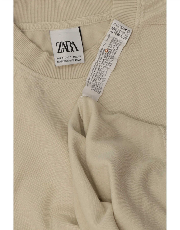 Мужской свитер Zara, маленький хлопковый джемпер белого цвета