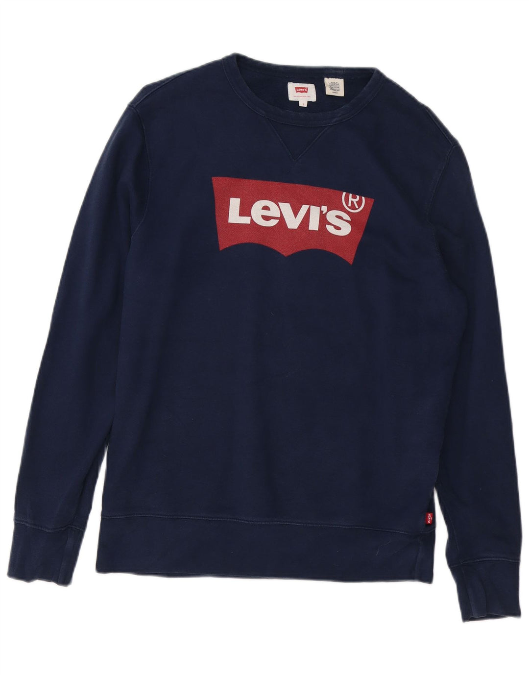 Мужской свитшот с рисунком LEVI'S, маленький темно-синий, хлопковый