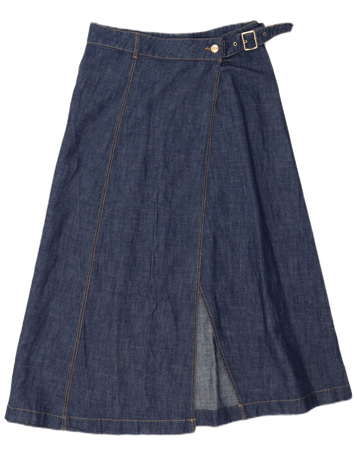 Женская джинсовая юбка миди Zara Medium W28, синяя, хлопок