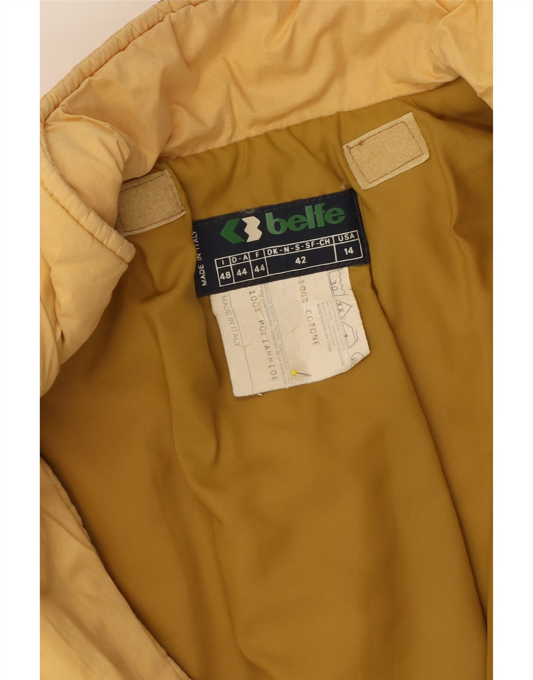 Женская лыжная куртка Belfe & Belfe IT 48 XL Желтая, хлопок с цветными блоками