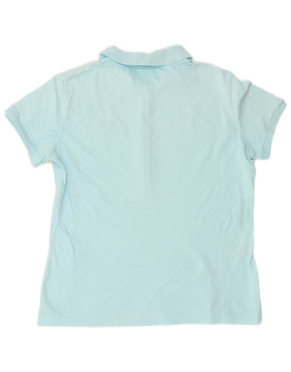 LACOSTE Женская рубашка-поло, размер 48 XL, синяя, хлопок