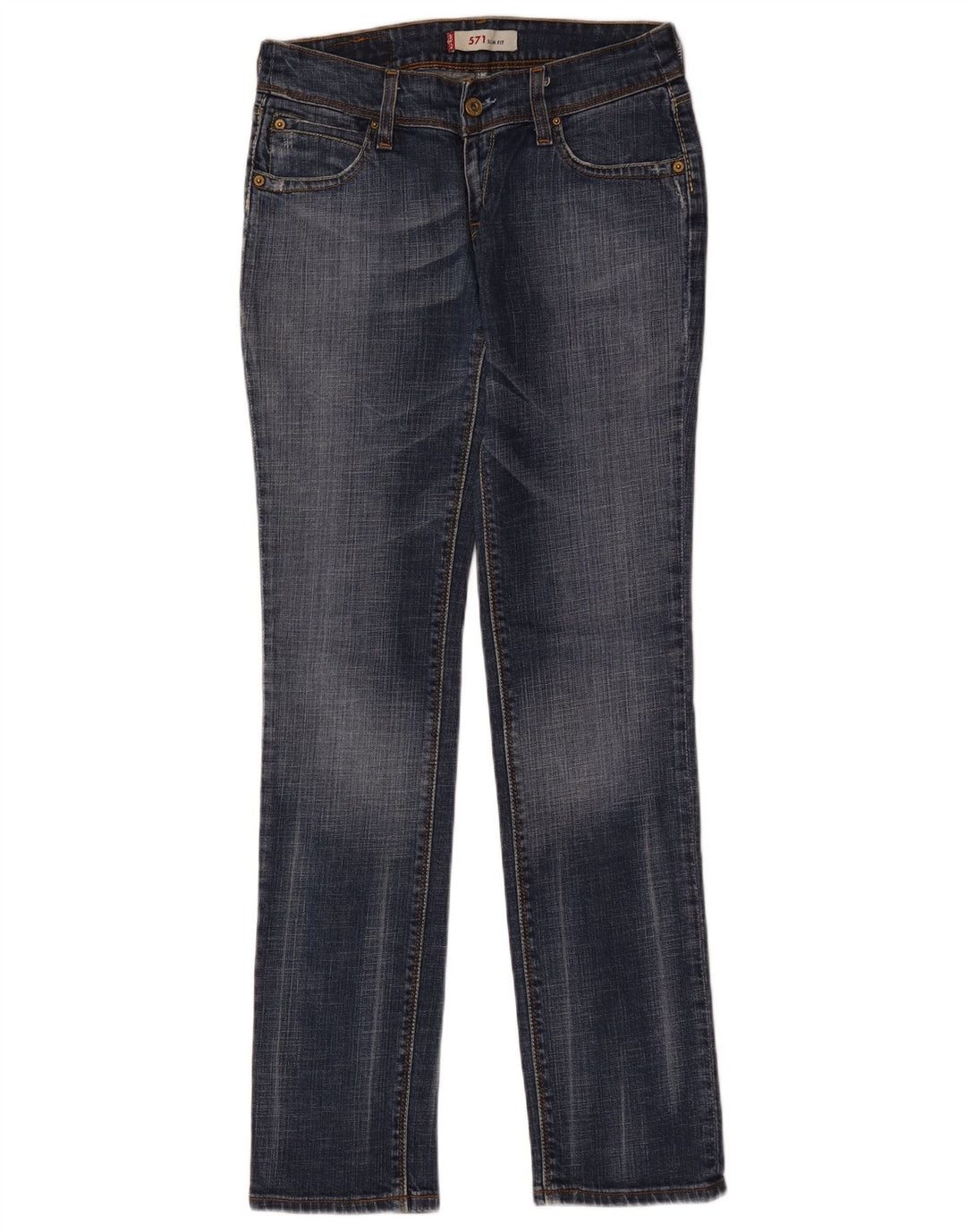 Женские узкие джинсы Levi's 571 W29 L34 синие, хлопок