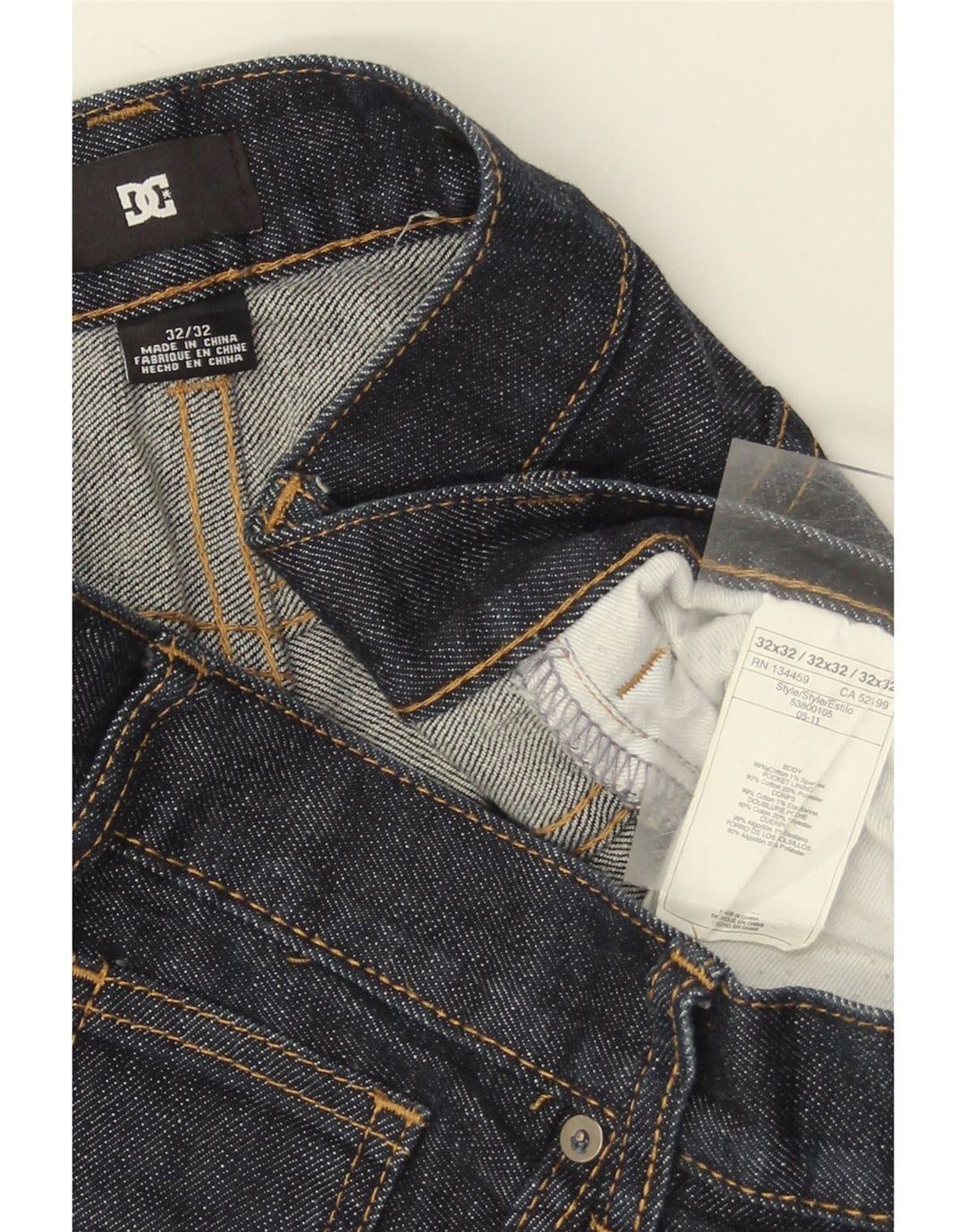 DC Womens Skinny Jeans W32 L24 Navy Blue Cotton Vintage DC and Second-Hand DC from Messina Hembry 