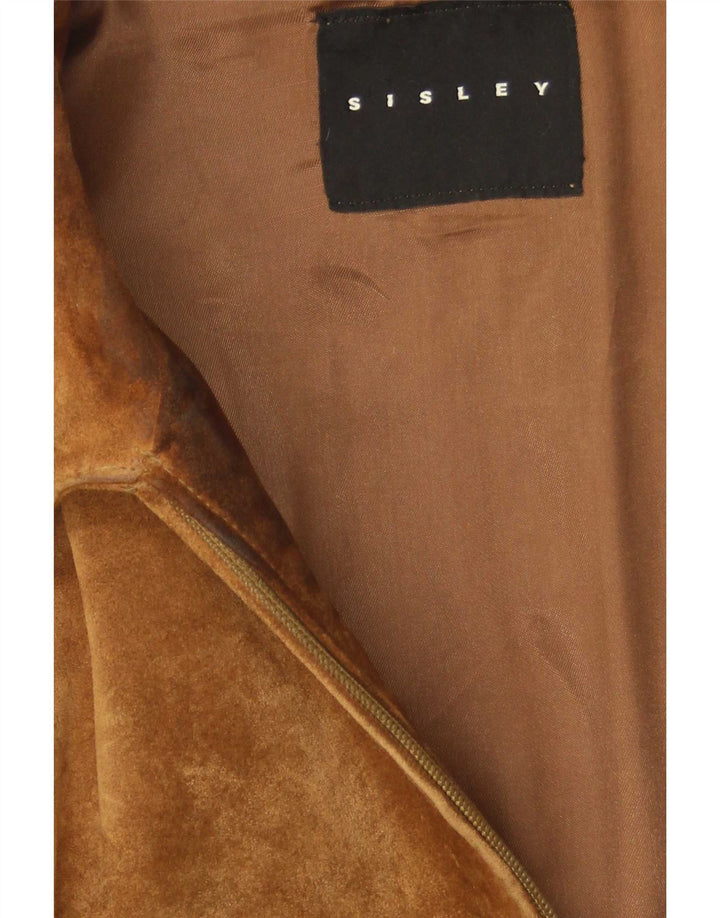 Мужской замшевый бомбер Sisley UK 36, маленький коричневый
