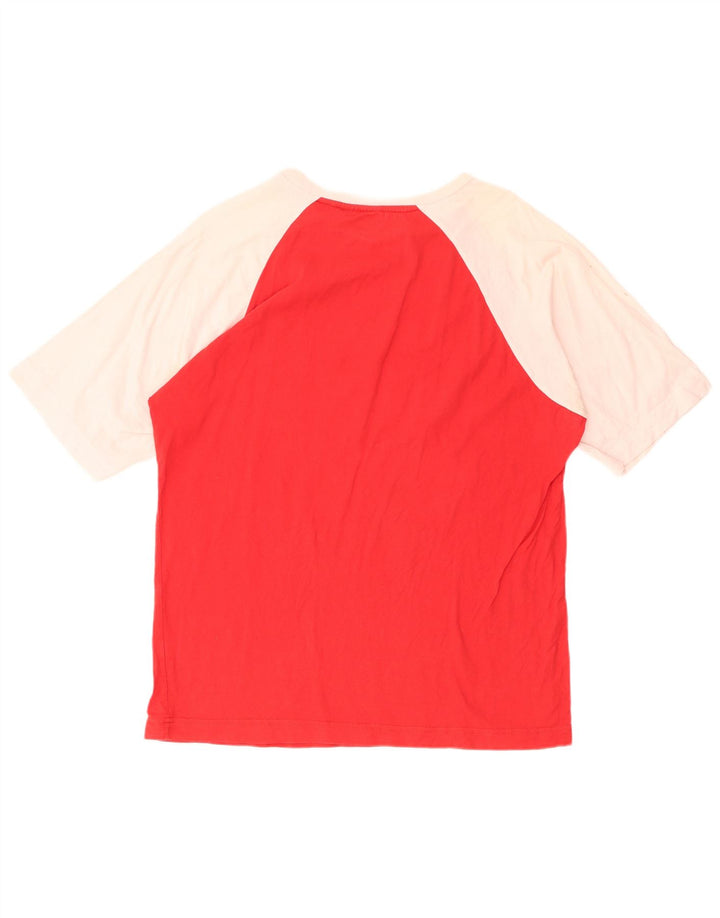 Женская футболка с рисунком PUMA Top UK 18 XL, красная с цветными блоками