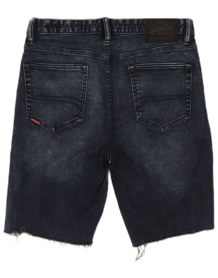 Мужские джинсовые шорты Superdry W32 среднего размера, темно-синие, хлопок