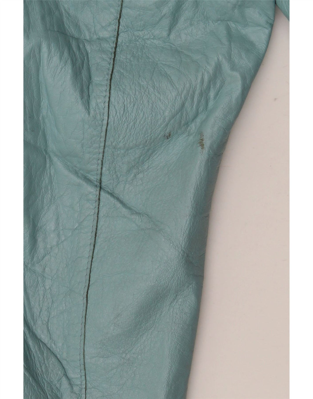 Винтажное женское кожаное болеро с рукавом 3/4 IT 42 Medium Blue Leather