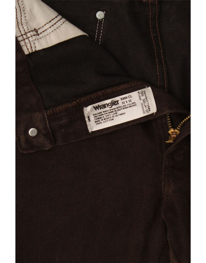 Мужские прямые джинсы Wrangler W32 L28 коричневые, хлопок