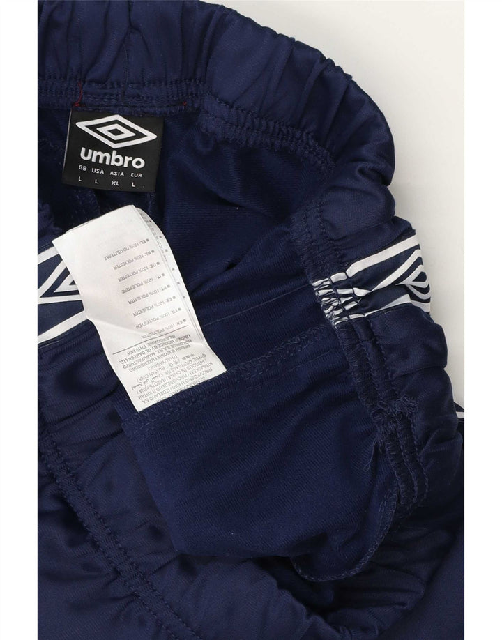 Umbro Мужские спортивные брюки с графическим рисунком, большие темно-синие, полиэстер с геометрическим рисунком