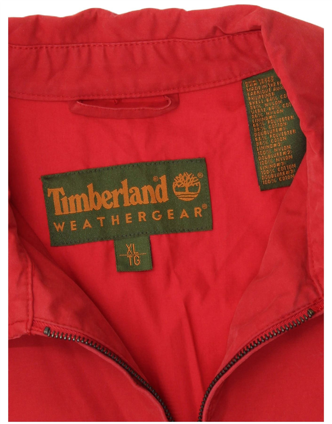 Мужская куртка-бомбер Timberland UK 42 XL, красный хлопок