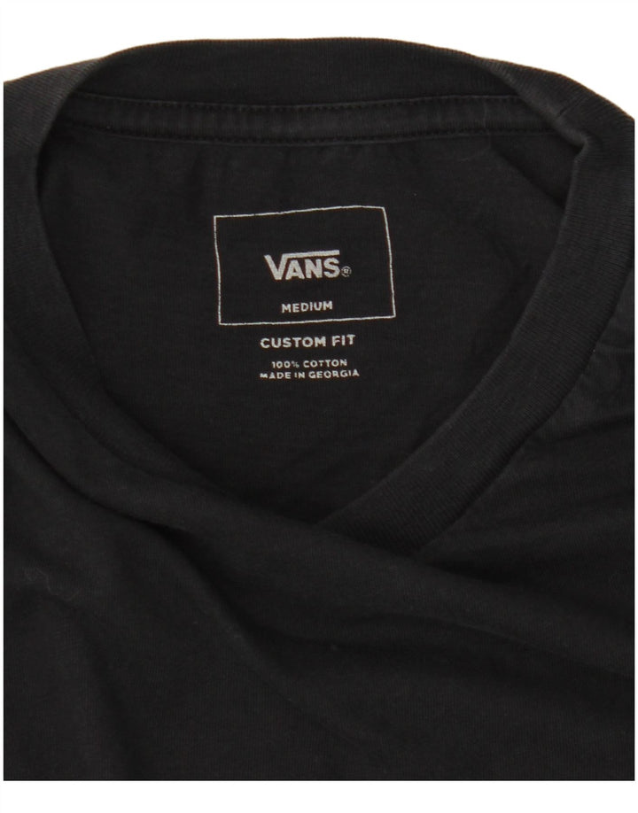 Мужская футболка индивидуального кроя Vans, средний черный хлопковый топ
