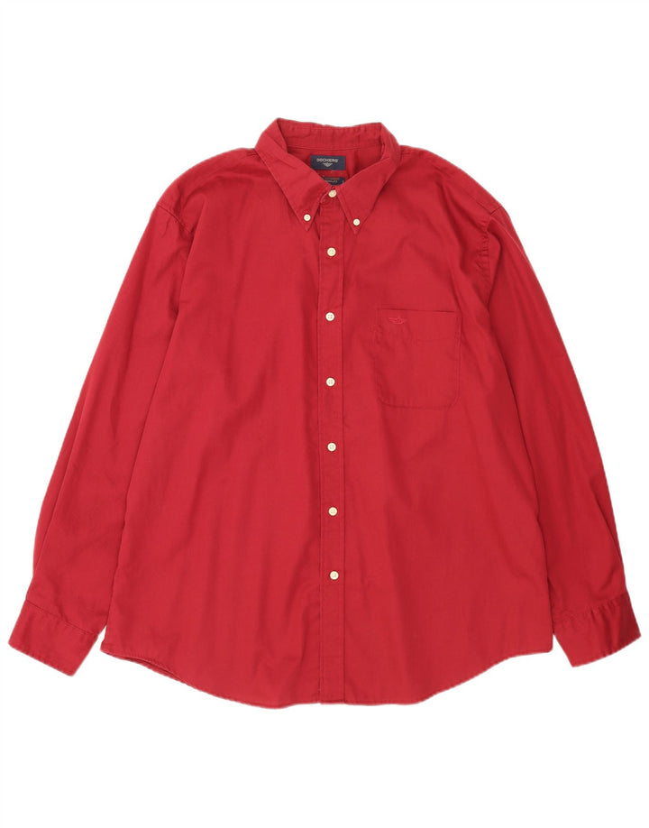 Мужская рубашка Dockers XL красная, хлопок