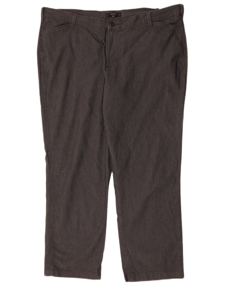 LEE Женские повседневные брюки Riders США 24 4XL W48 L31 Серые с рисунком «елочка»