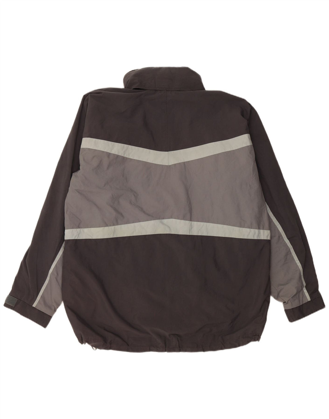 Мужская ветровка Helly Hansen с капюшоном UK 40, большая серая с цветными блоками