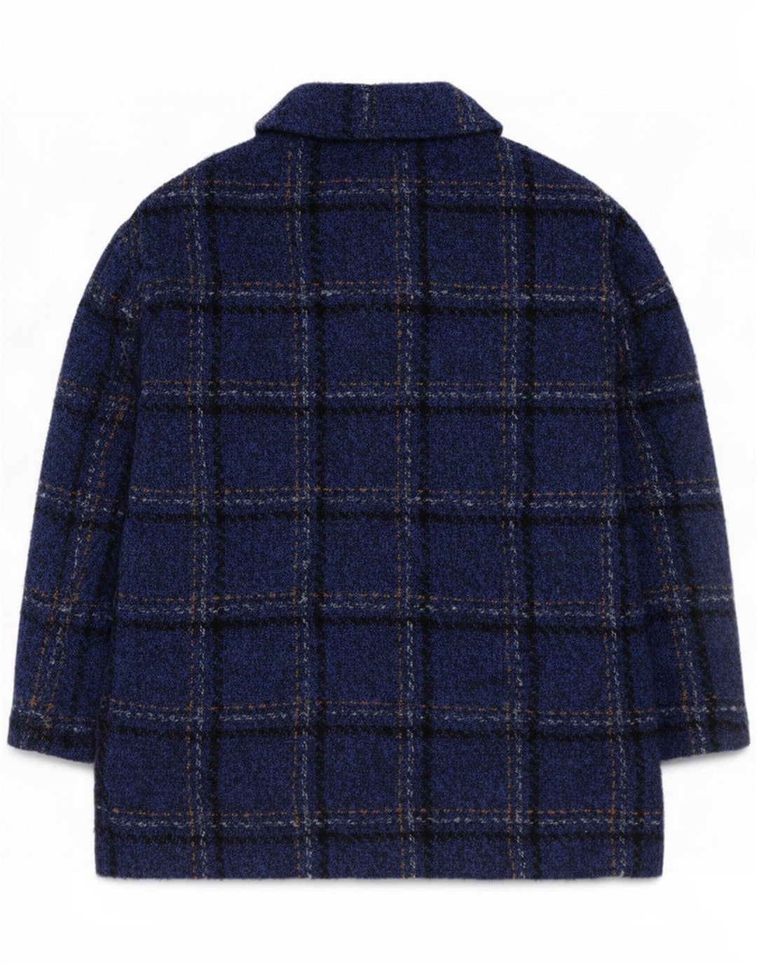 Blarney en Mills Womens 4 Button Blazer Jacket UK 10 Small Navy Blue Check