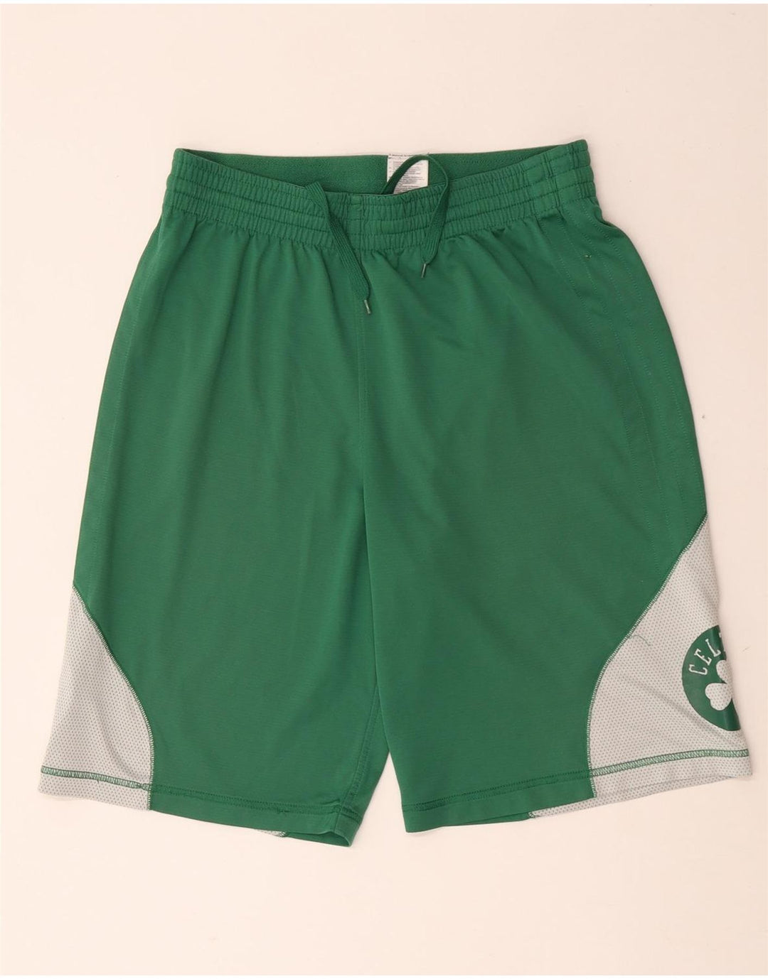 Мужские спортивные шорты Adidas Celtics среднего размера из полиэстера с цветными блоками