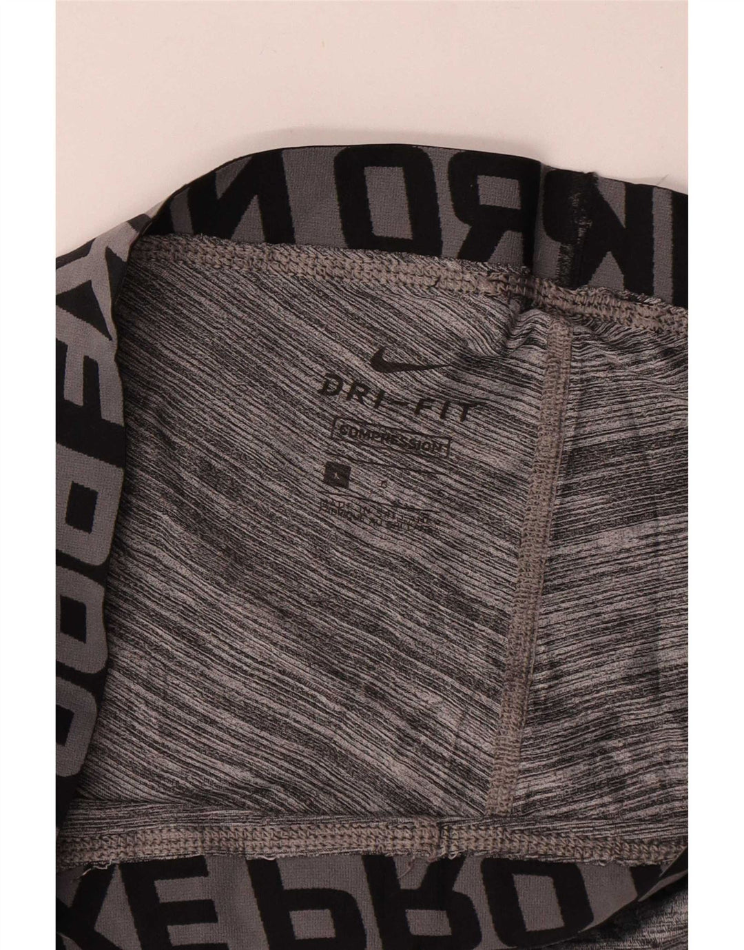 Мужские леггинсы с рисунком Nike Dri Fit, большие серые в крапинку