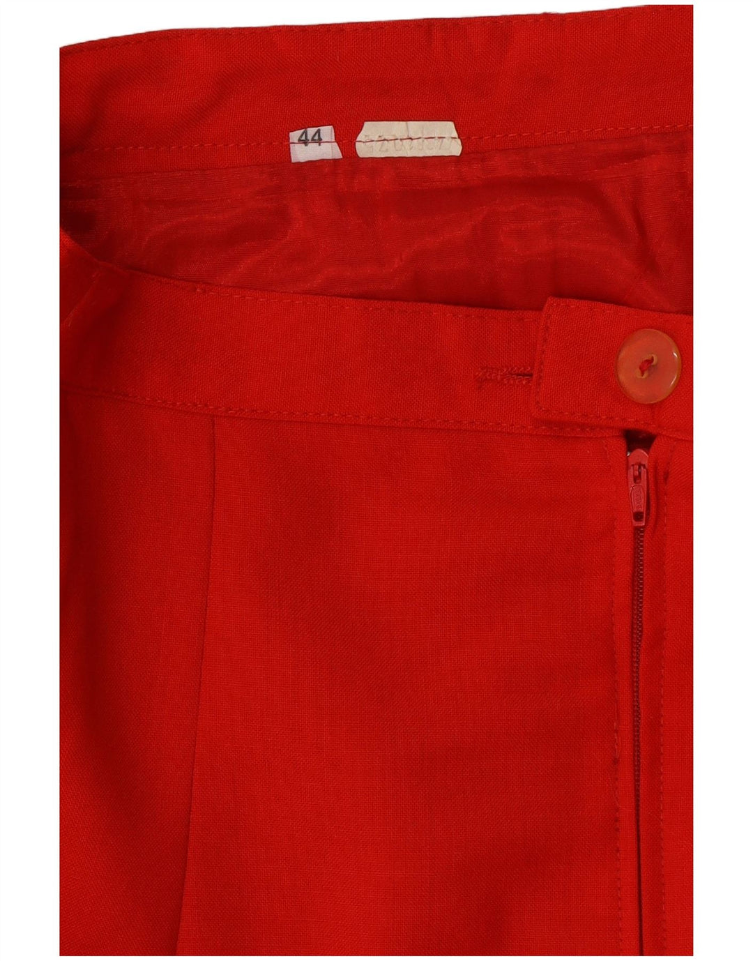 ВИНТАЖНЫЙ комплект женской юбки из 2 предметов на 2 пуговицах IT 44, средний W26, красная шерсть