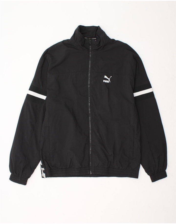 Мужская дождевик с рисунком PUMA UK 40, большая черная полиамидная куртка