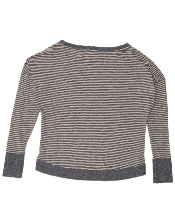 Женская блузка оверсайз Superdry Top UK 16, хлопок в большую синюю полоску