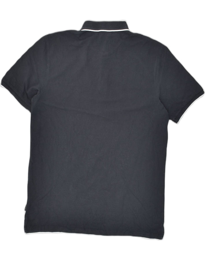 LIU JO Mens Polo Shirt Medium Navy Blue Cotton | Vintage Liu Jo | Thrift | Second-Hand Liu Jo | Used Clothing | Messina Hembry 