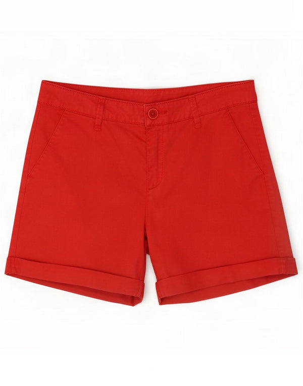Женские шорты чинос Benetton UK 10, маленькие W30, красный хлопок