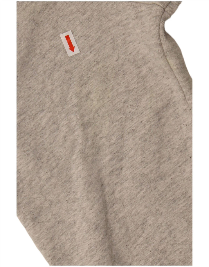 Мужской джемпер с капюшоном Jack & Jones с рисунком, хлопковый, среднего серого цвета