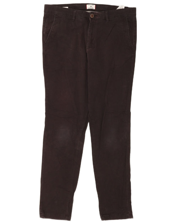 Мужские брюки-чиносы Jack & Jones W34 L32, черные, хлопковые