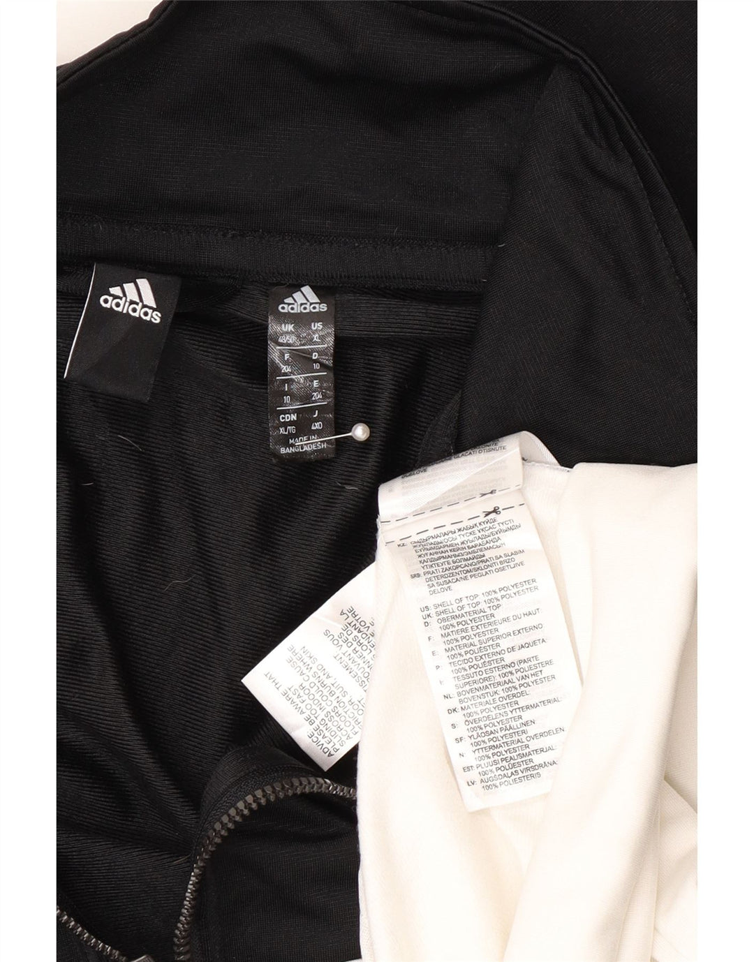 Мужская спортивная куртка Adidas UK 48/50 XL, черный полиэстер с цветными блоками