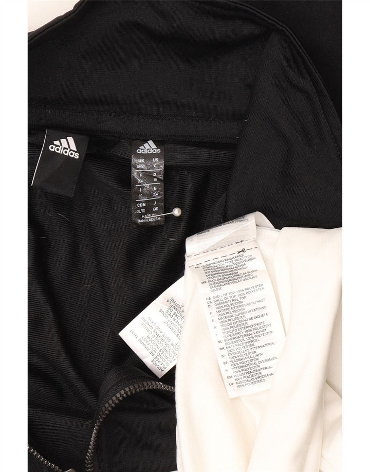 Мужская спортивная куртка Adidas UK 48/50 XL, черный полиэстер с цветными блоками