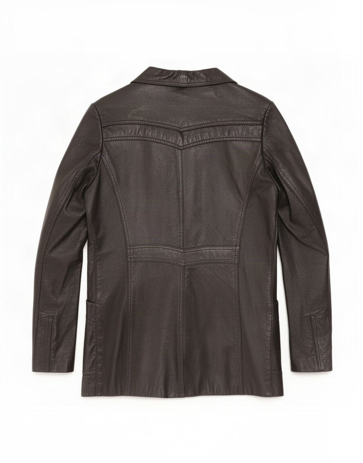 Винтажная женская кожаная куртка IT 42 Medium Black