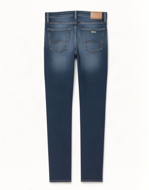Мужские джинсы суперскинни Armani Exchange W33 L32 синие, хлопок