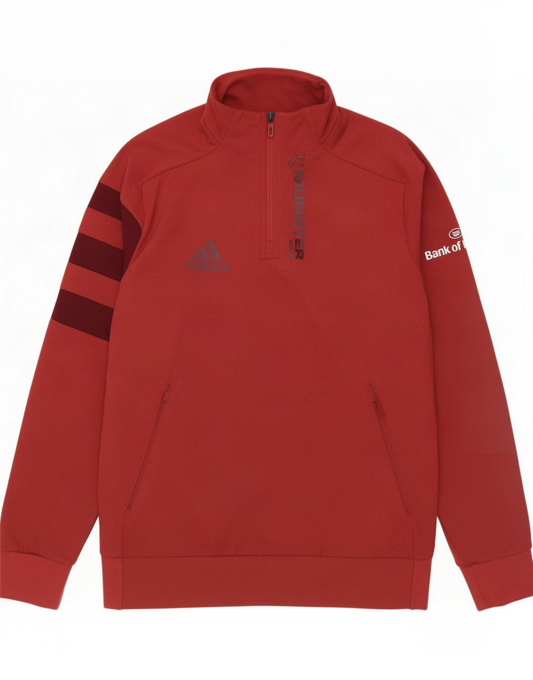Мужской свитшот на молнии с рисунком Adidas, большой красный полиэстер